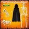 Skeleton Halloween Decorations, 3FT Halloween Posable Skeleton with Dog & Cat Skeleton - 5 in 1 Creepy Halloween Plastic Movable Joint Skeleton for Halloween Party Yard Decor (36inch)